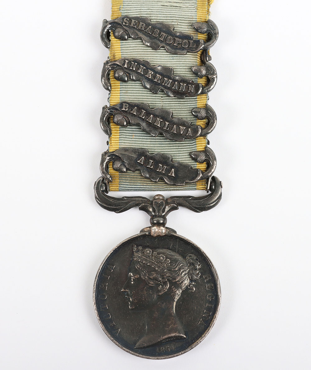 #12 – Victorian Crimea Campaign Medal to Corporal William Greening, 4th Light Dragoons, Who Was Serving with the Light Brigade at the Time of the Famous Charge of the Light Brigade on 25th October 1854