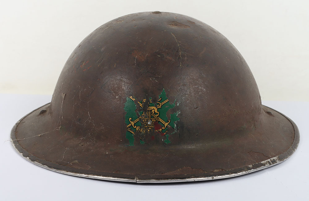 #137 – WW2 British Infantry Traning Battalion / Junior Leaders Infantry Training Steel Combat Helmet