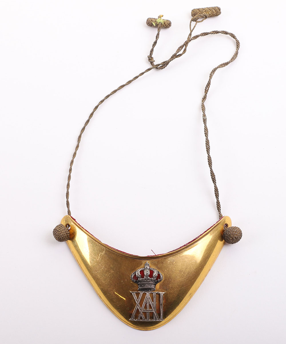 #137 – EUROPEAN OFFICERS GORGET, POSSIBLY NAPOLEONIC PERIOD MOST LIKELY LATER