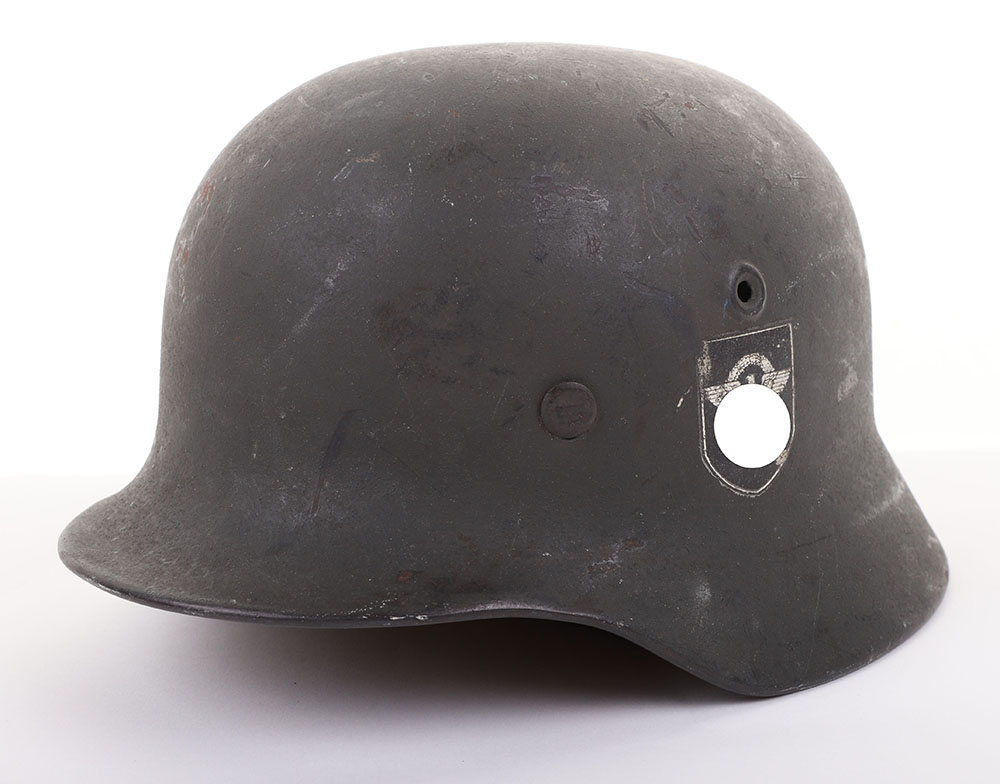 #14 – WWII GERMAN DOUBLE-DECAL M-40 COMBAT POLICE HELMET