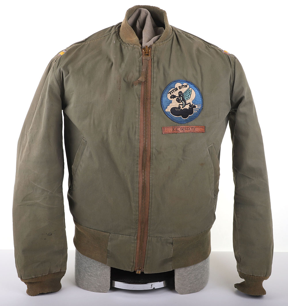 #194 – AMERICAN WWII ID’d USAAF B-15 TYPE JACKET W/ A 369th BOMBER SQUADRON PATCH