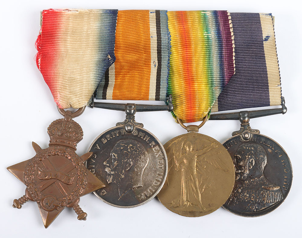 #21 – A Great War Naval Long Service Medal Group of 4, HMS COLUMBINE