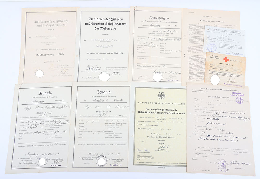 #215 – WW2 German Award Citation Pair and Documents