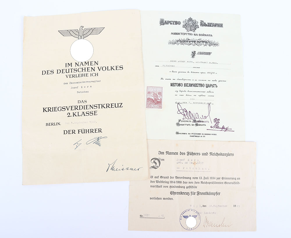 #217 – WW2 German Citation Group of Three