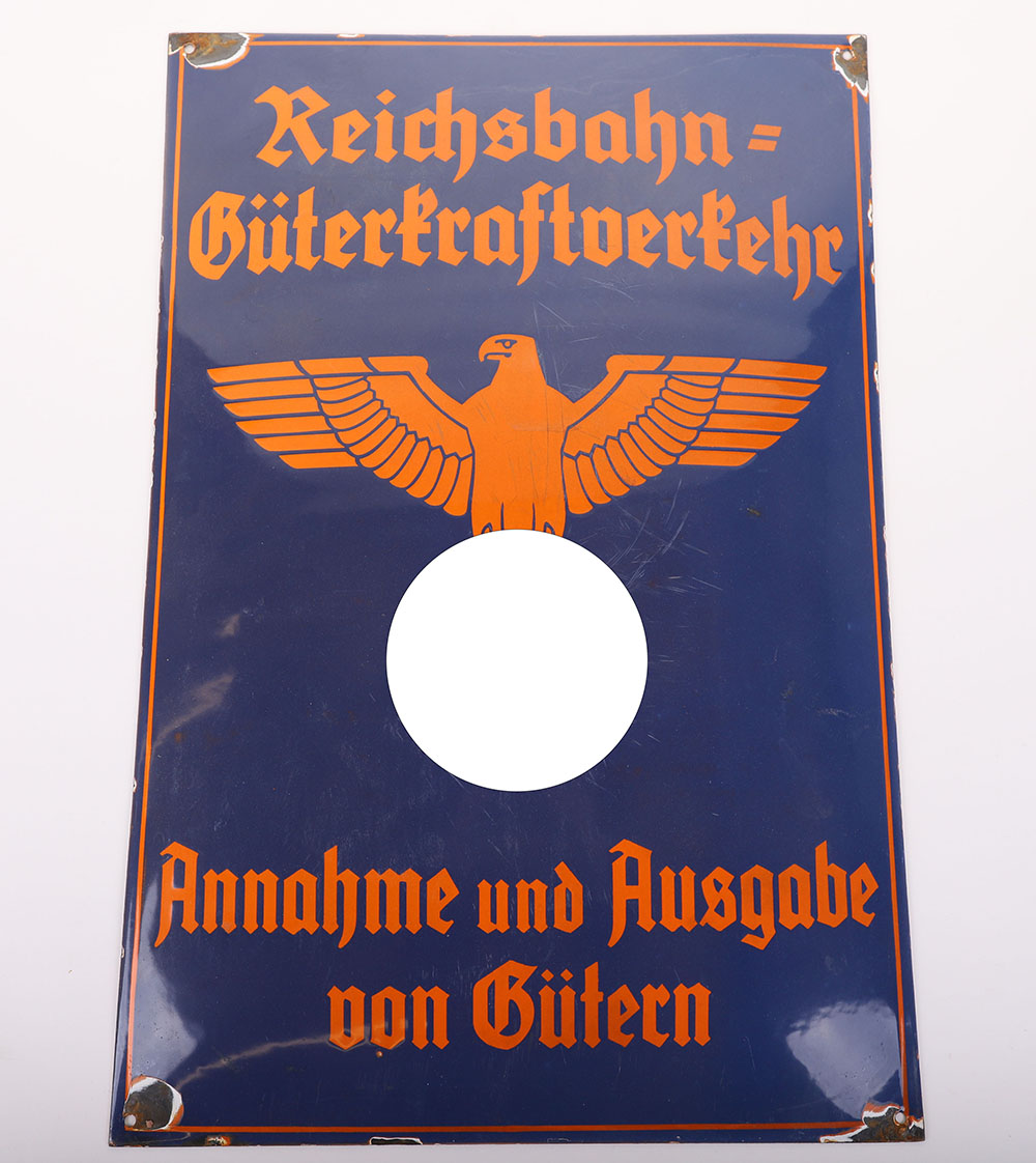 #229 – THIRD REICH REICHSBAHN (RAILWAY) SIGN