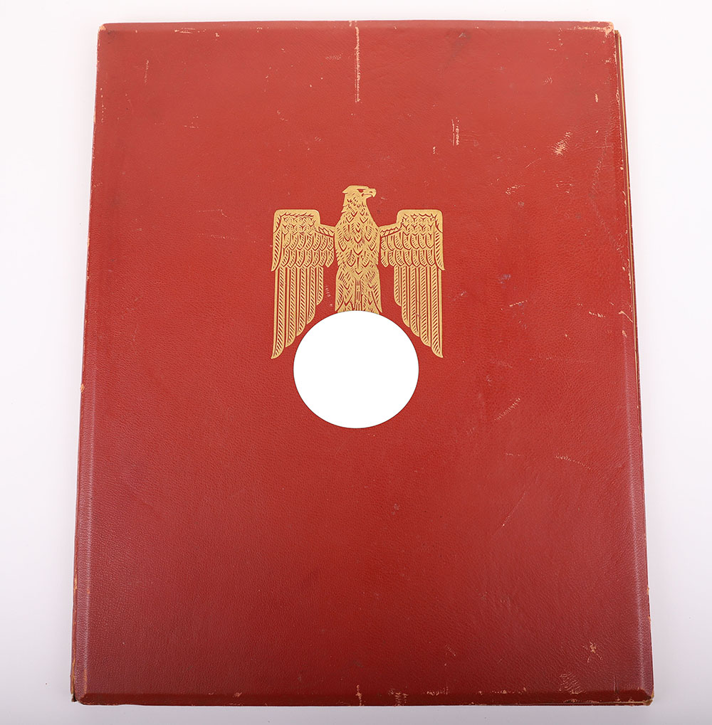 #233 – GERMAN WWII FORMAL KNIGHTS CROSS DOCUMENT & FOLDER TO ARMY MAJOR WALDEMAR v. GAZEN GENANNI GAZA, AWARDED FOR DESTROYING 22 TANKS IN 2 DAYS!