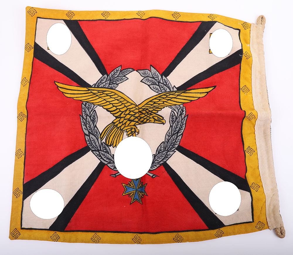 #234 – EXTREMELY RARE WWII REICHMINISTER HERMANN GORING COMMANDER & CHIEF OF THE LUFTWAFFE COMMAND FLAG