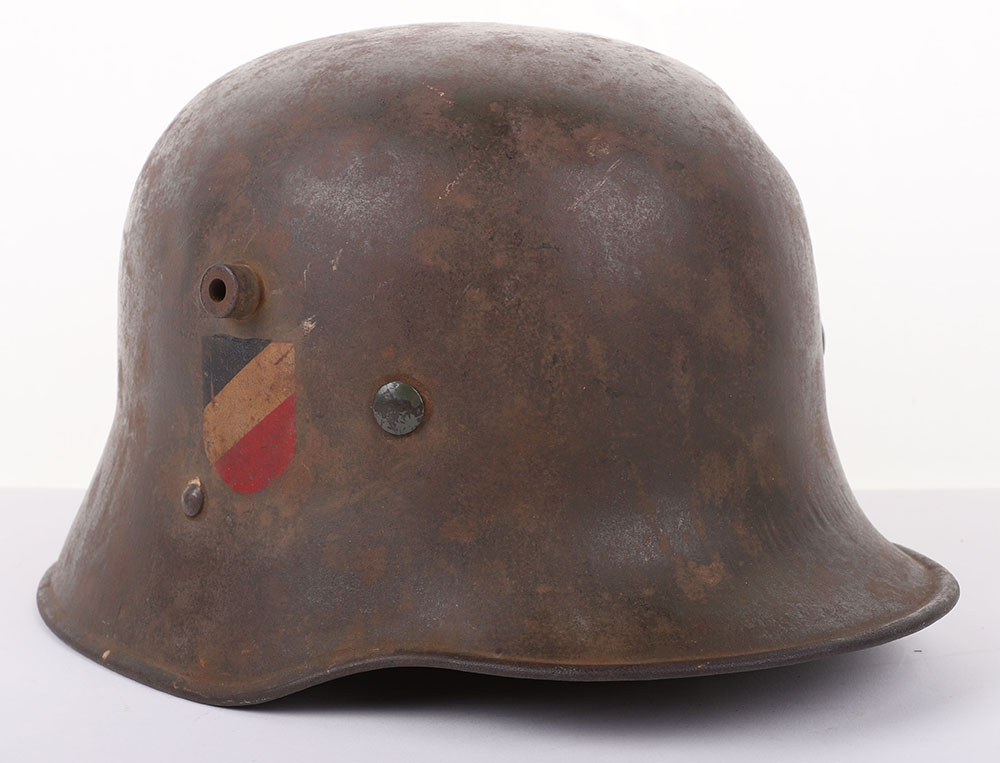 #248 – GERMAN ARMY DOUBLE DECAL AUSTRIAN TRANSITIONAL STEEL HELMET