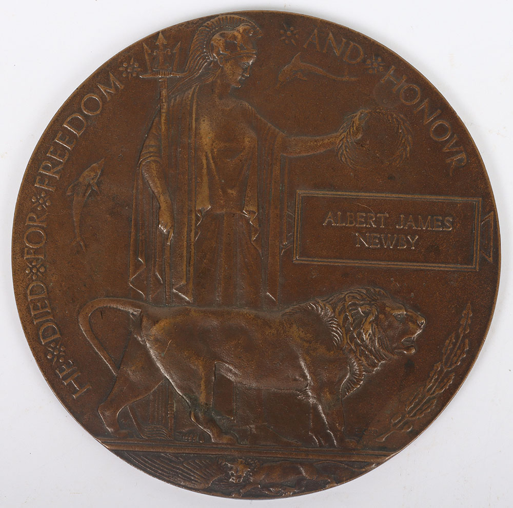 #26 – Great War Bronze Memorial Plaque Kings Own Scottish Borderers 1917 Casualty