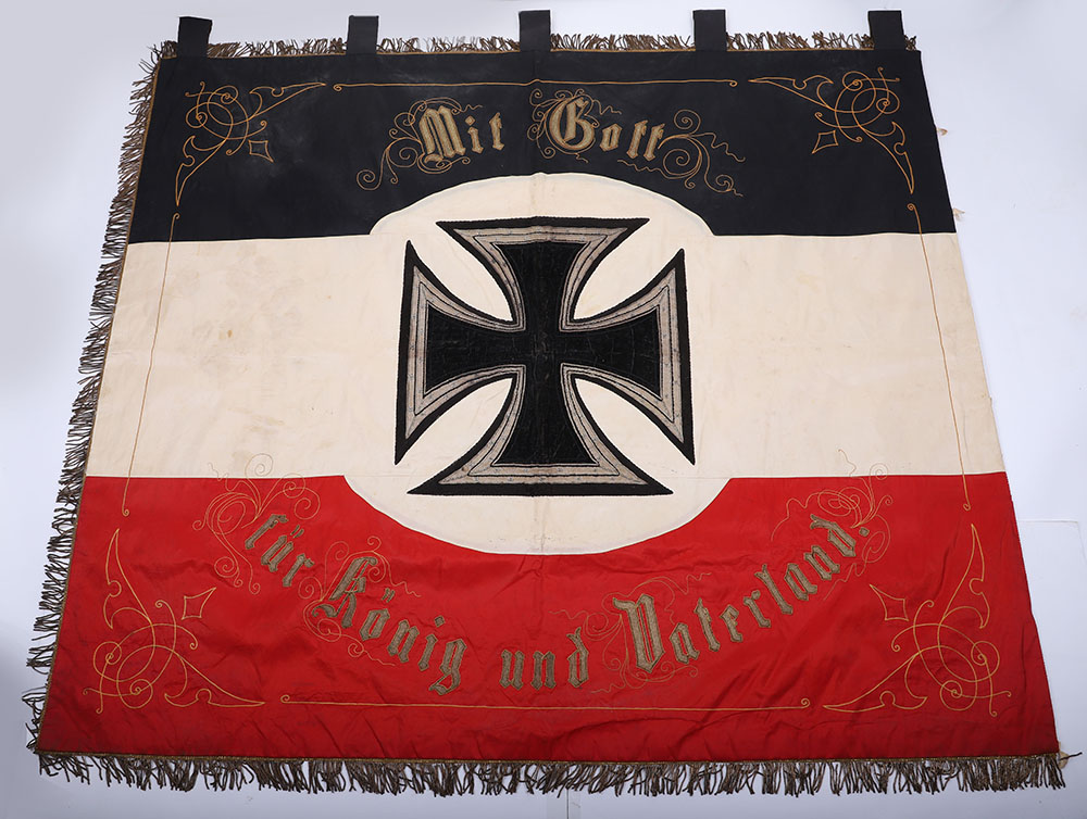 #266 – IMPRESSIVE IMPERIAL GERMAN VETERANS ASSOCIATION FLAG FOR THE STATE OF WURTTEMBERG