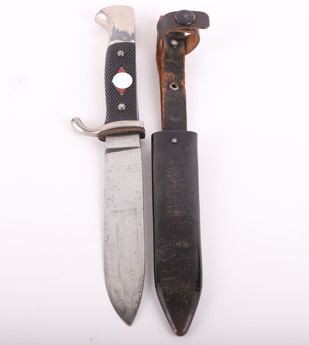 #294 – THIRD REICH TRANSITIONAL HITLER YOUTH BOYS DAGGER BY HARTKOFF & CO, SOLINGEN