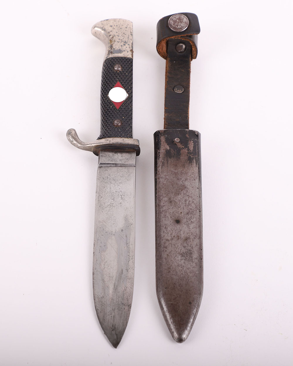 #295 – THIRD REICH TRANSITIONAL HITLER YOUTH BOYS DAGGER BY F W HOLLER, SOLINGEN