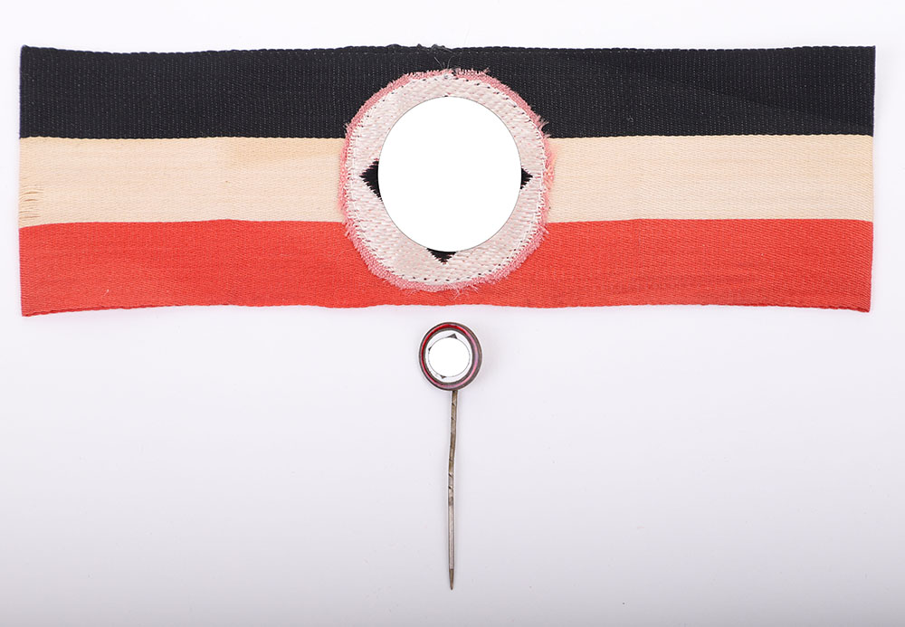 #32 – NSDAP PATRIOTIC ARMBAND & STICK-PIN SET,