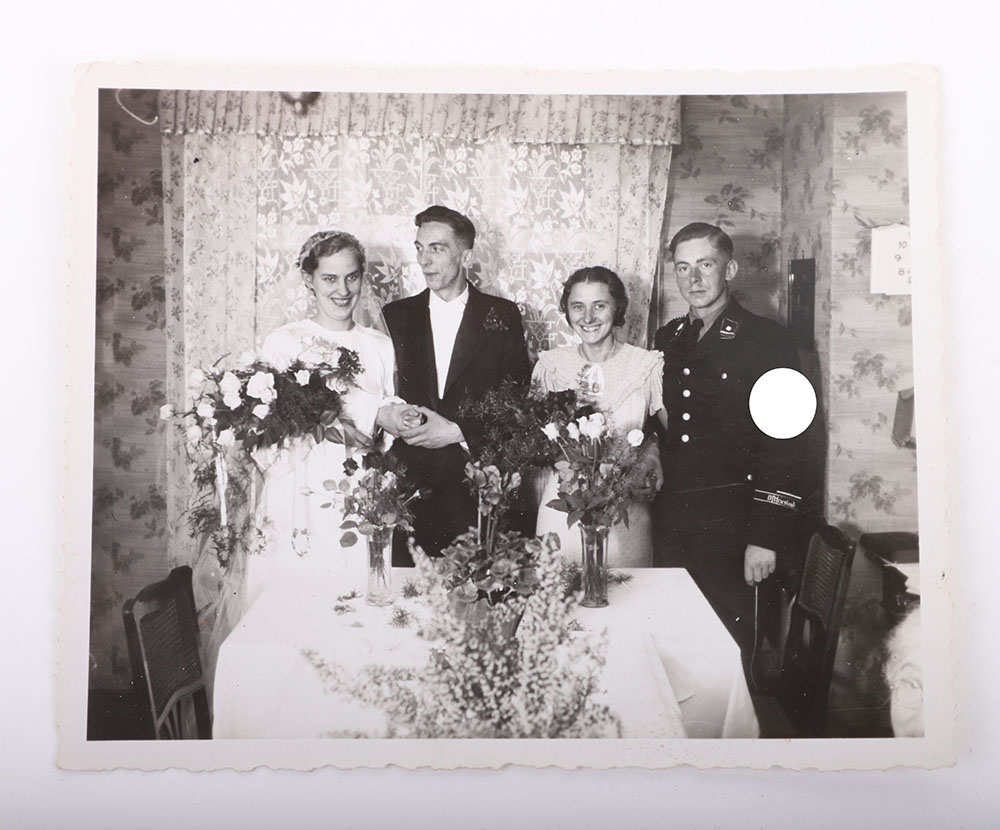 #33 – ALLGEMEINE SS WEDDING PHOTO SHOWING RARE CUFFTITLE