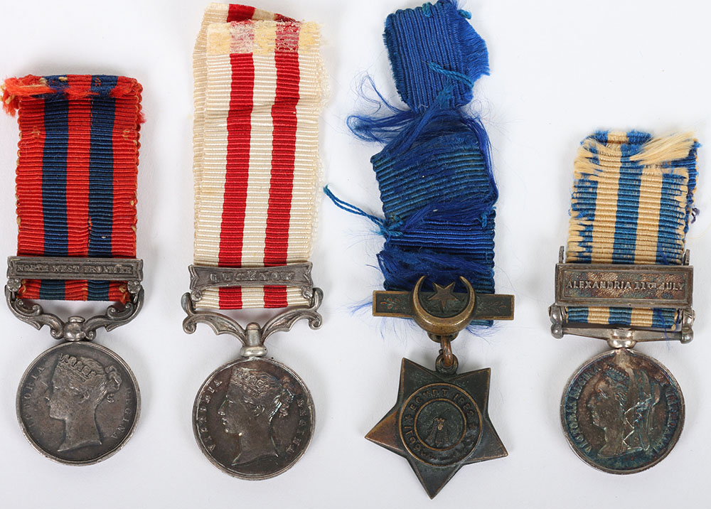 #4 – 4 Contemporary Victorian Miniature Medals Covering Service in India and Egypt