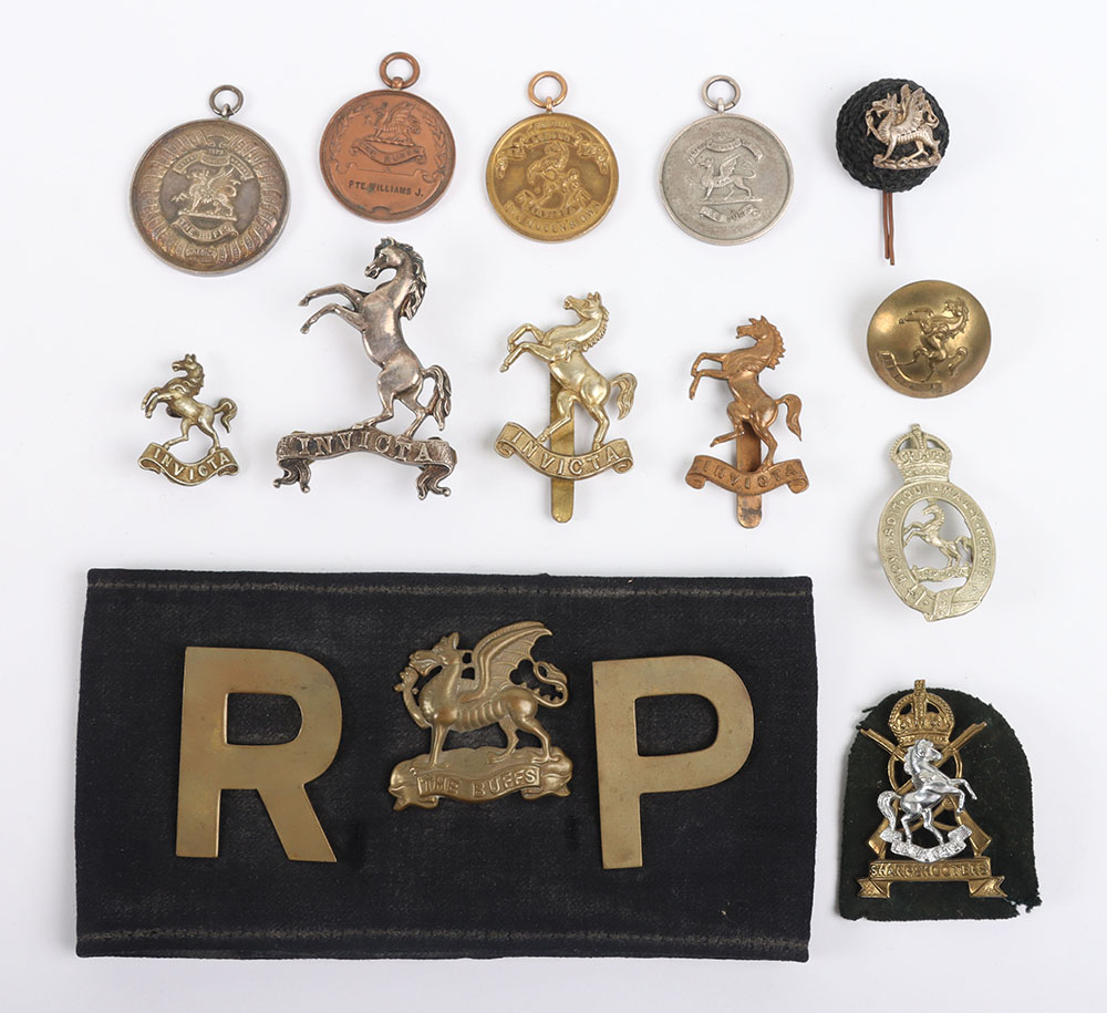 #62 – Grouping of Kent Regimental Badges and Insignia