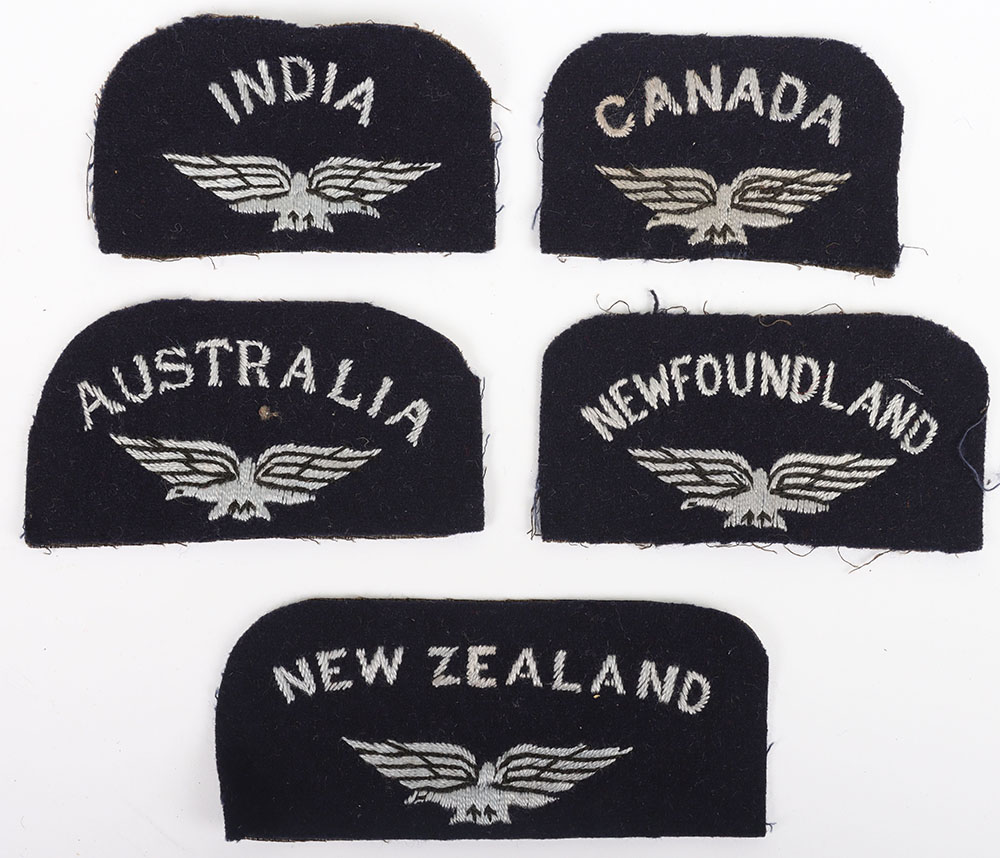 #66 – 5x WW2 Royal Air Force Nationality Shoulder Titles