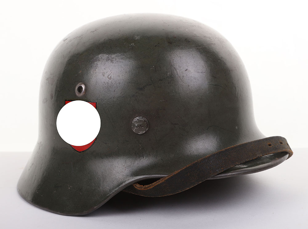 #81 – THIRD REICH DOUBLE-DECAL M-35 FIELD POLICE COMBAT HELMET