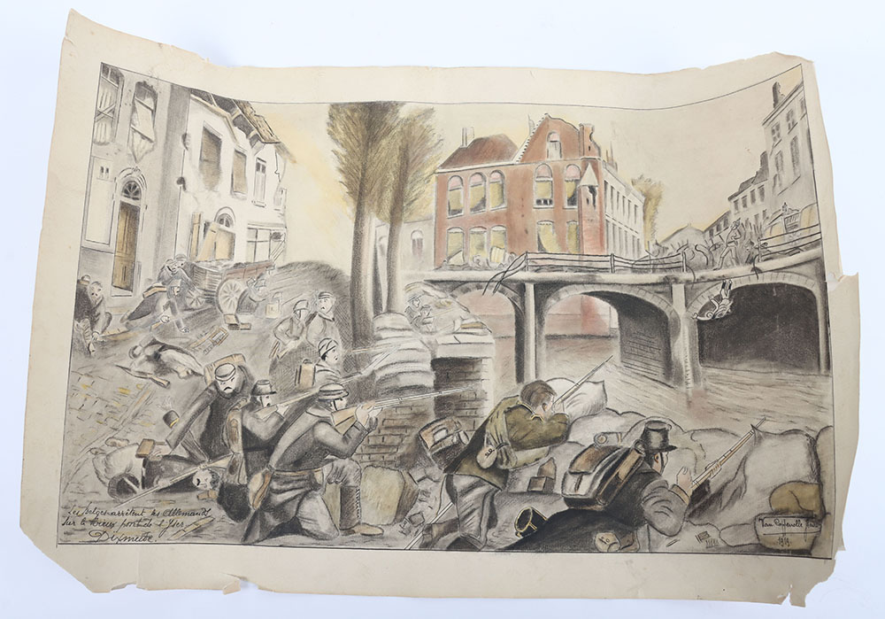 #94 – Interesting Sketch of Battle of Yser 1914 Interest