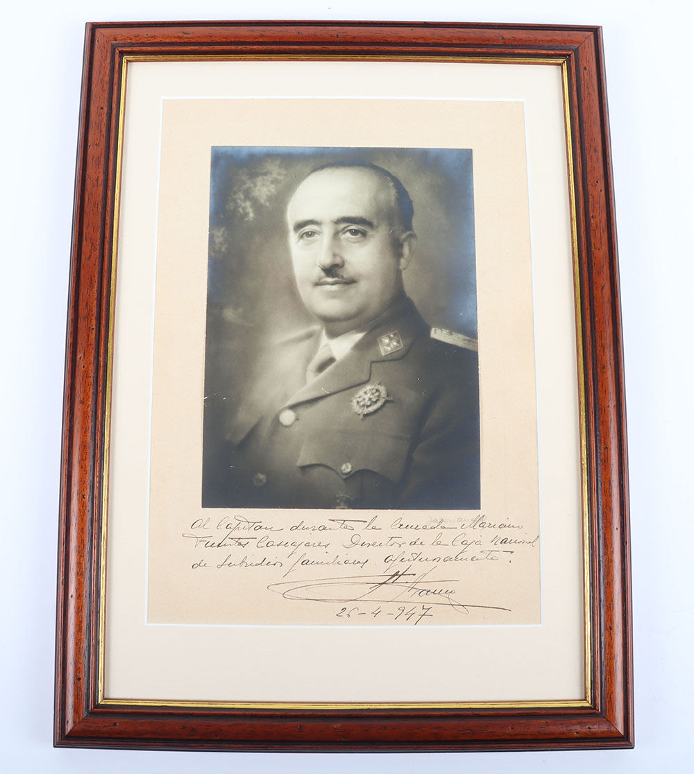 #96 – Signed Official Photograph of Spanish Fascist Dictator General Francisco Franco