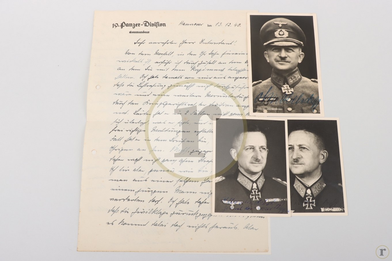 #70-0179 – Knobelsdorff, Otto von – 6 autographs