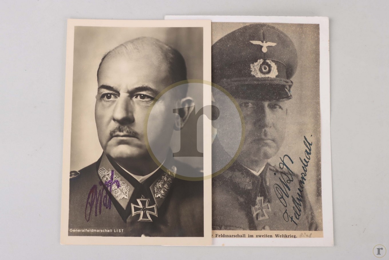 #70-0203 – List, Wilhelm – 2 autographs