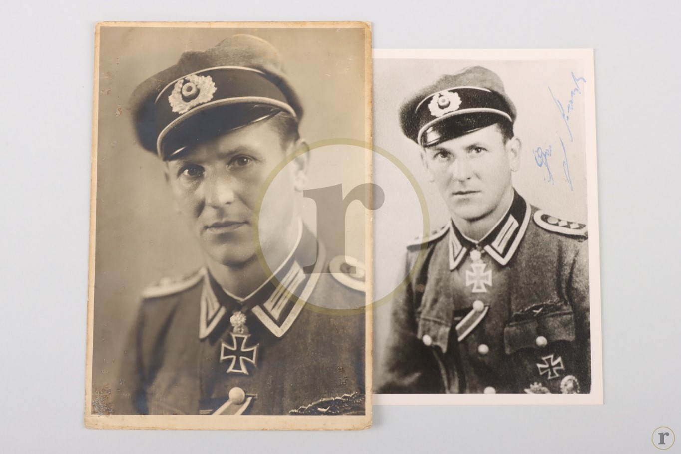 #70-0022 – Bonk, Georg – 1 portrait photo, 2 postwar autographs