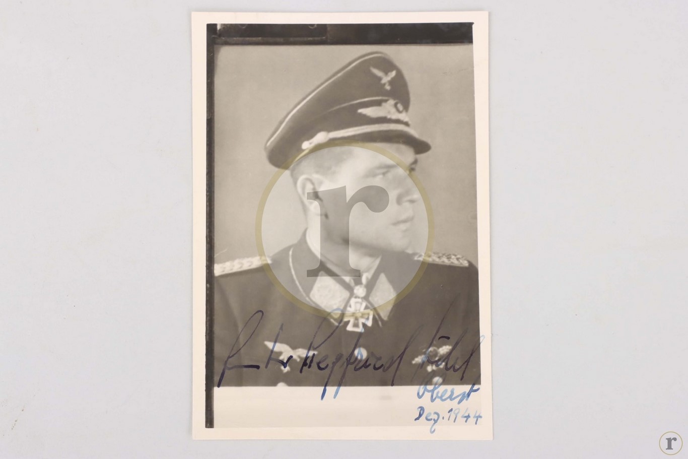 #70-0280 – Rödel, Gustav-Siegfried – signed photo with Oak Leaves (1944)