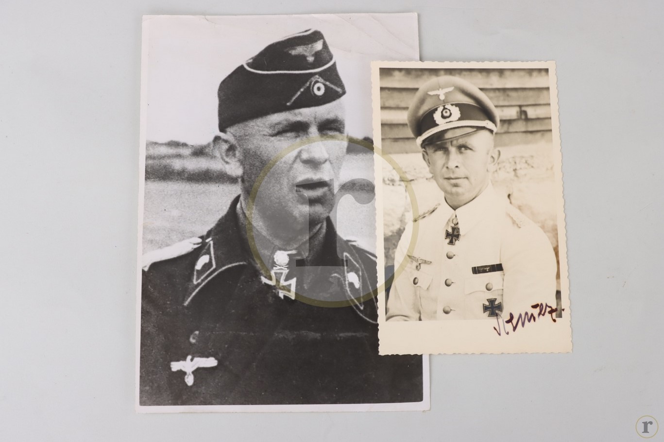 #70-0312 – Schulz, Adelbert – 2 photos, 1 autograph