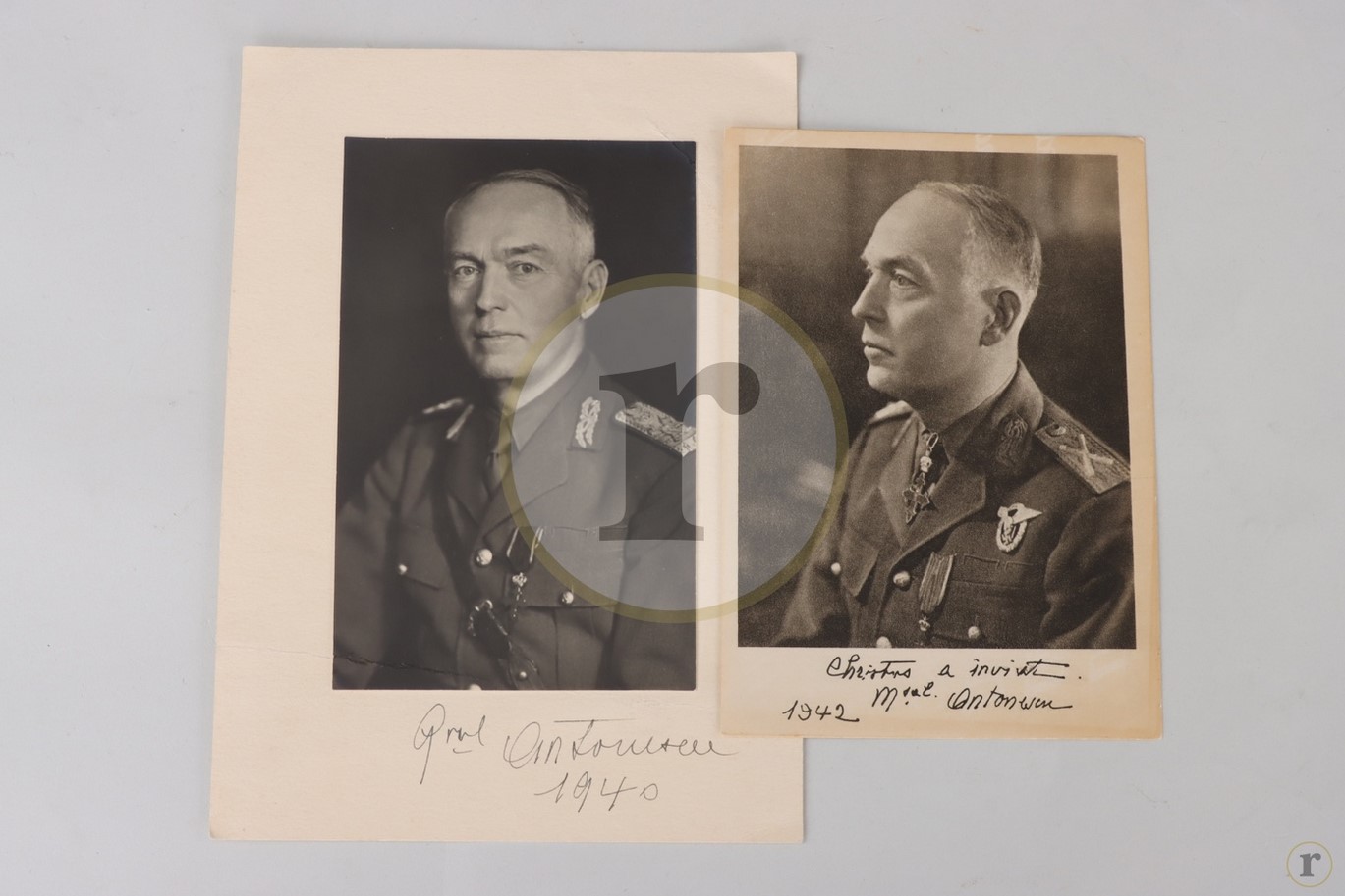 #70-0003 – Antonescu, Ion – autographs on postcards