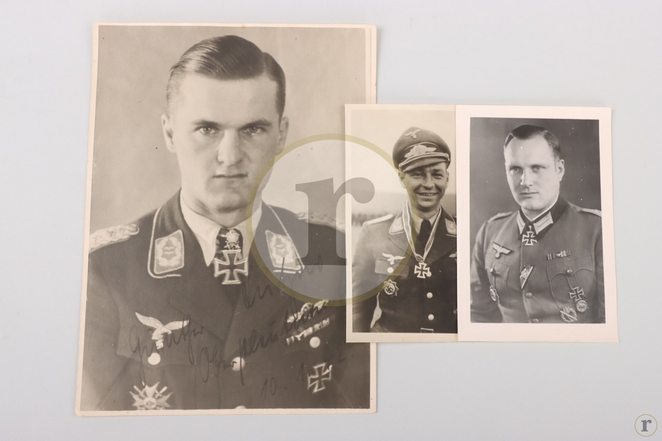 #70-0410 – 3 x Heer/Luftwaffe Knight’s Cross winner portrait photos (Günther Lützow)