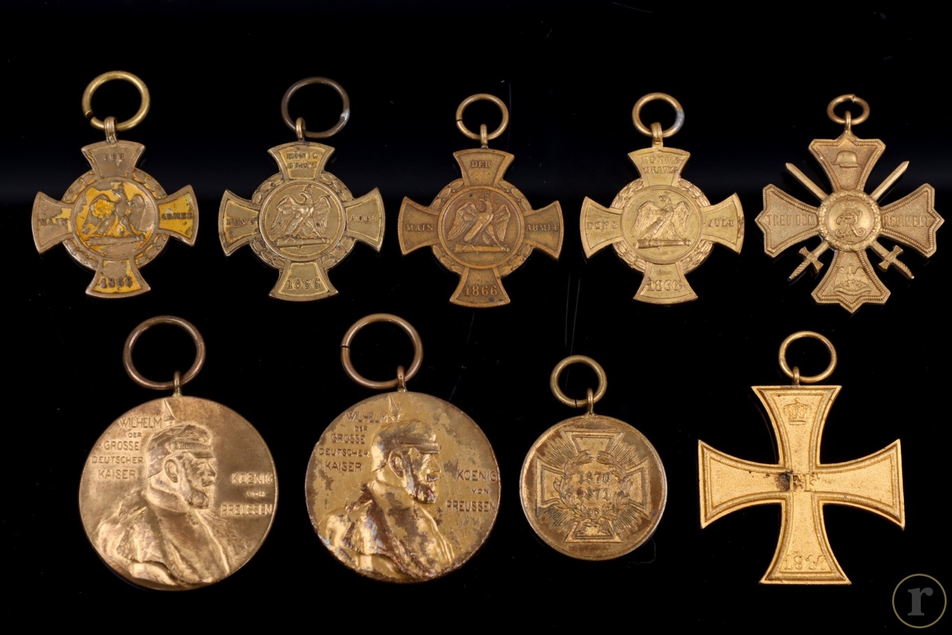 #71-1174 – Lot of 9 medals from 1866 to 1918