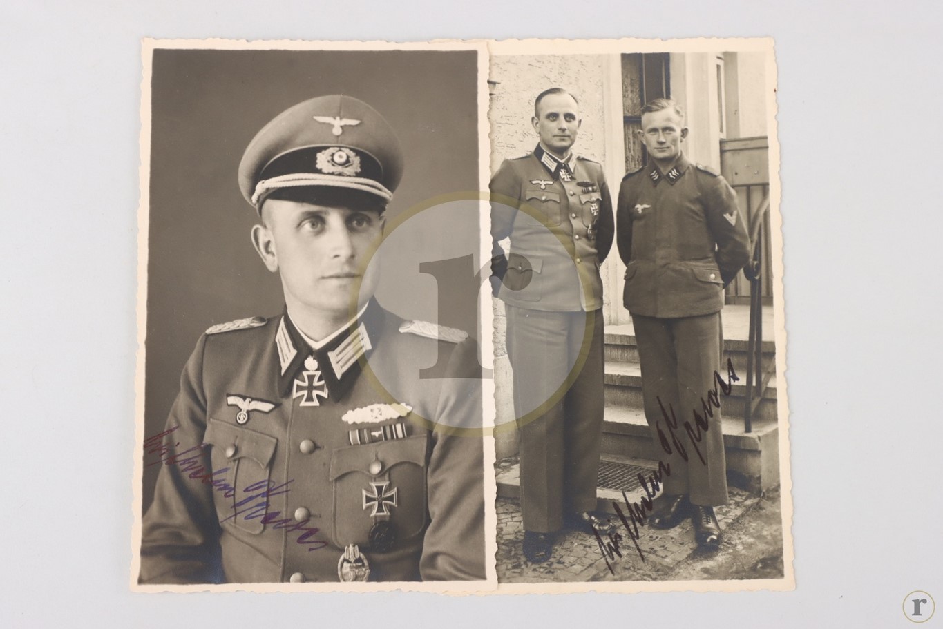 #70-0058 – Drewes, Wilhelm – 2 photos with autographs