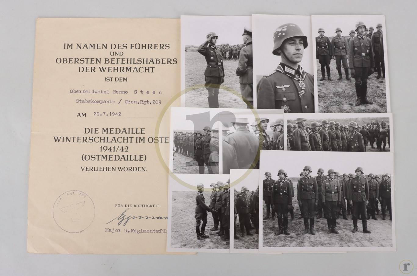 #70-0061 – Eggemann, Wilhelm – Knight’s Cross awarding ceremony photos