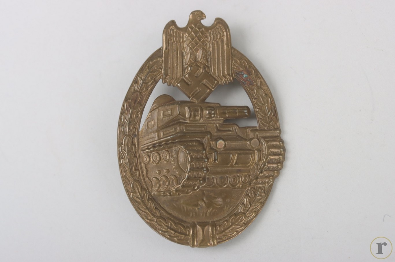 #71-0232 – Ofw. Lohde – Tank Assault Badge in Bronze – tombak