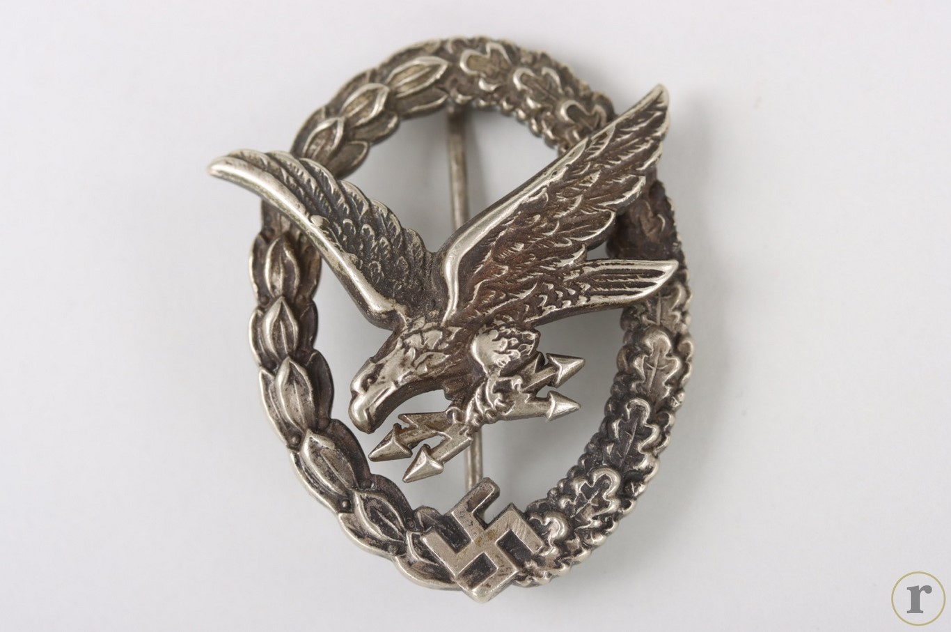 #71-0254 – Luftwaffe Air Gunner & Flight Engineer Badge with Lightning Bolts – B&N L