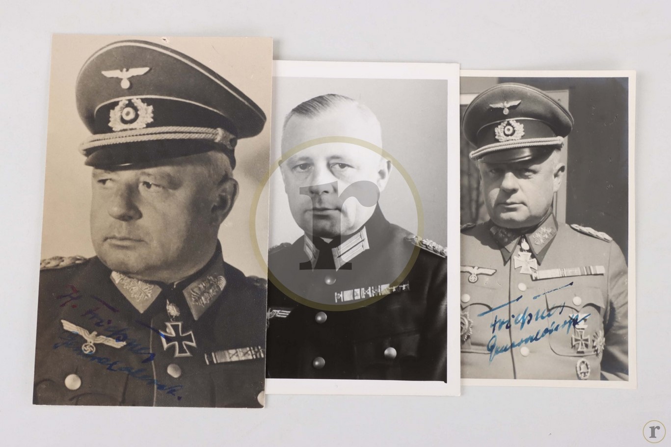 #70-0081 – Frießner, Johannes – 3 photos, 2 autographs