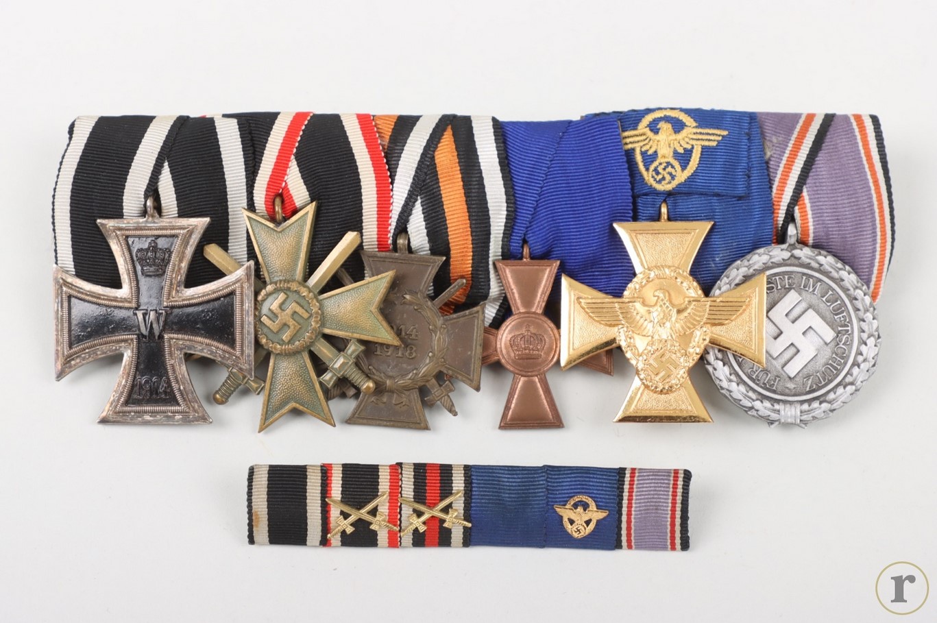 #71-0382 – 6-place medal bar with ribbon bar