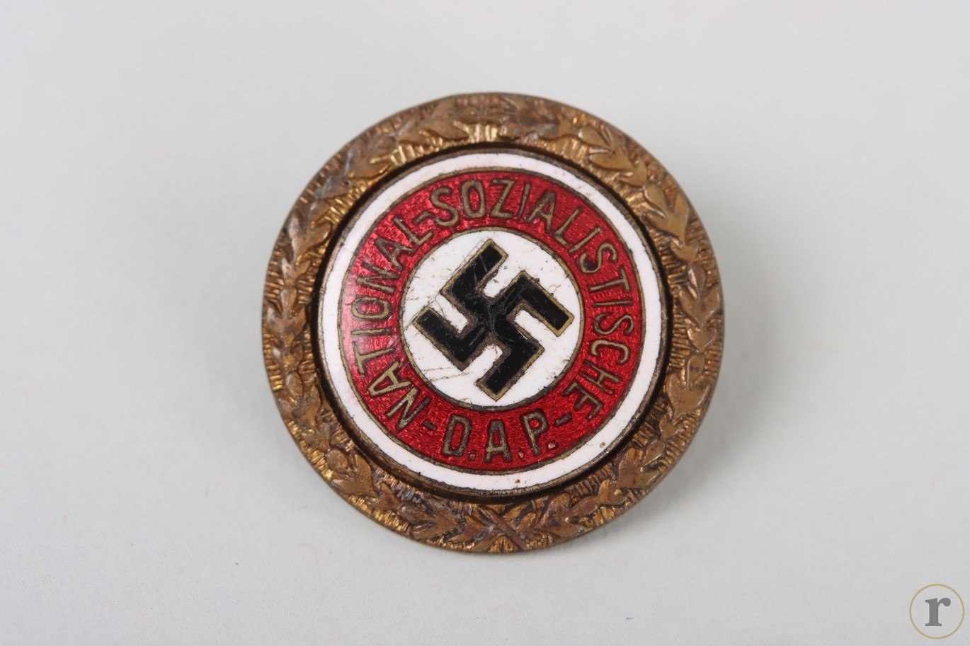 #71-1393 – NSDAP Golden Party Badge ‘50594’ – small type