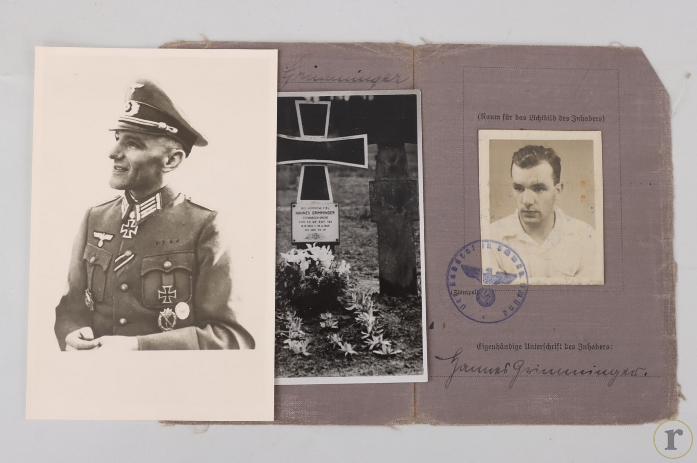 #70-0104 – Grimminger, Johann – personal driver’s license & portrait photo