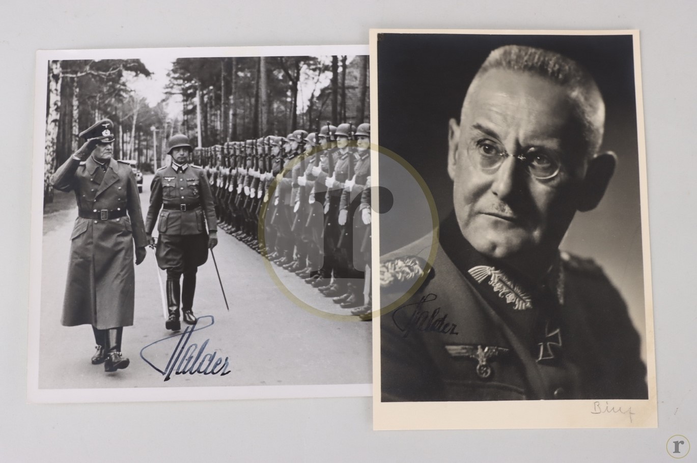 #70-0111 – Halder, Franz – portrait photo, two autographs