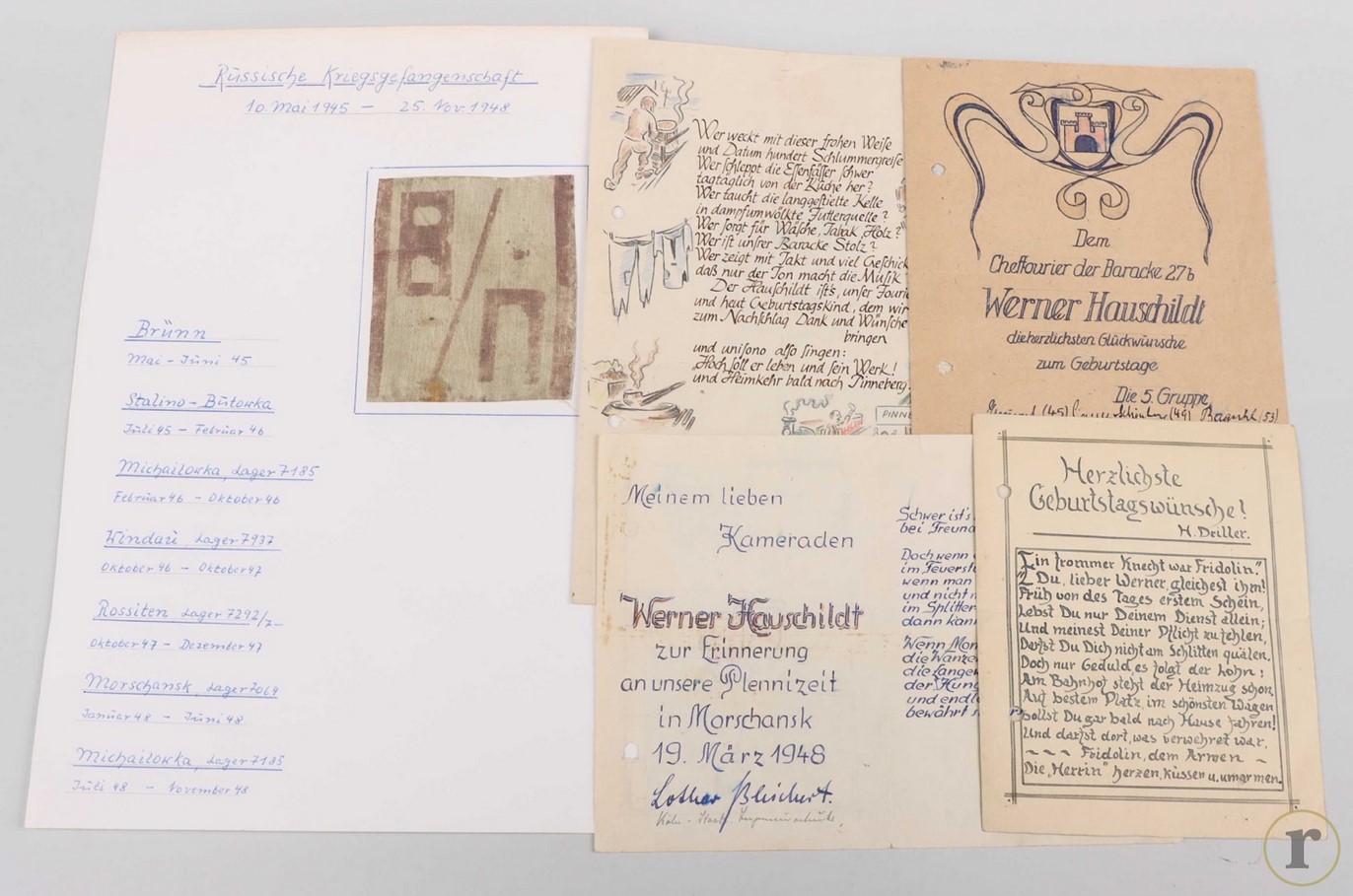 #70-0118 – Hauschildt, Werner – POW documents (German Cross in Gold winner)