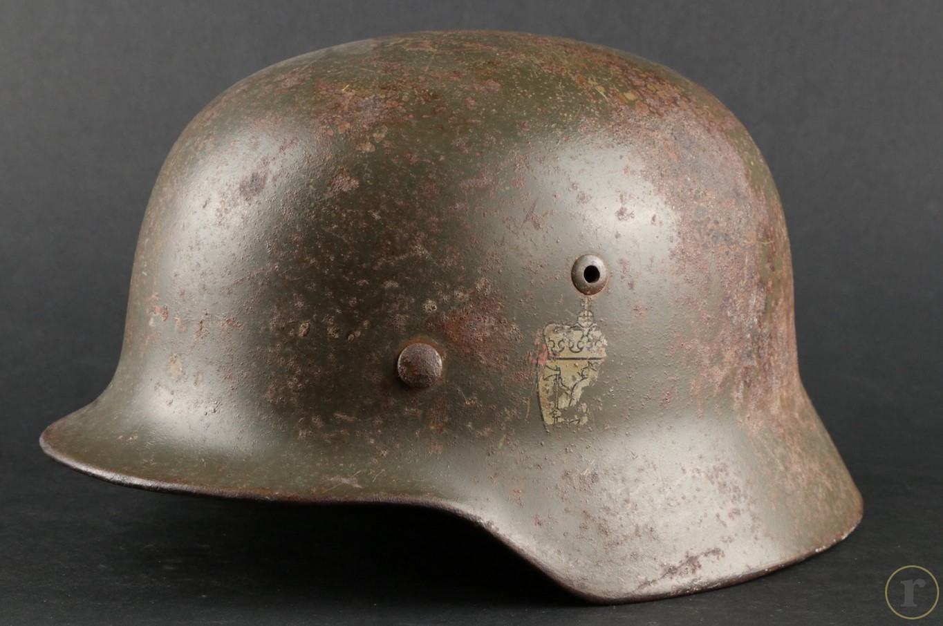 #0013 – Norwegian M35 Helmet with single decal – NS 66