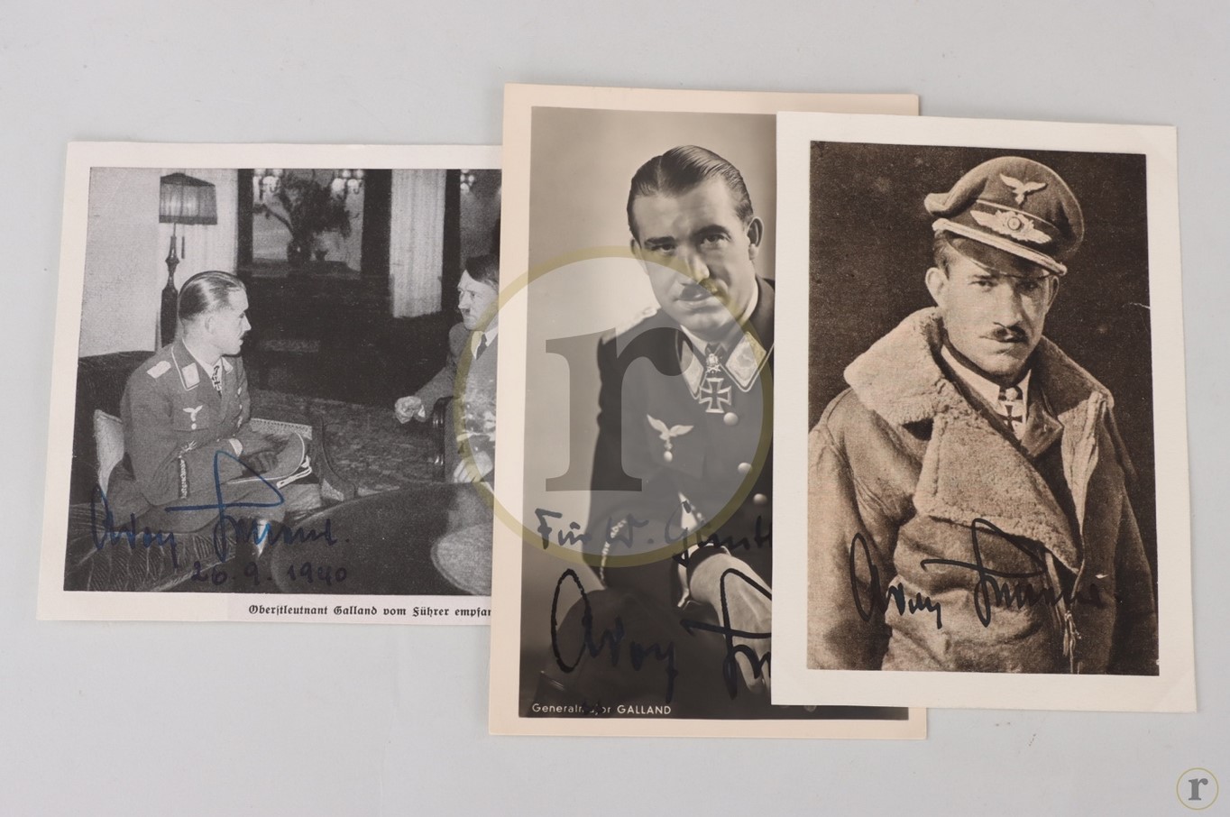 #70-0087 – Galland, Adolf – 3 postwar original autographs