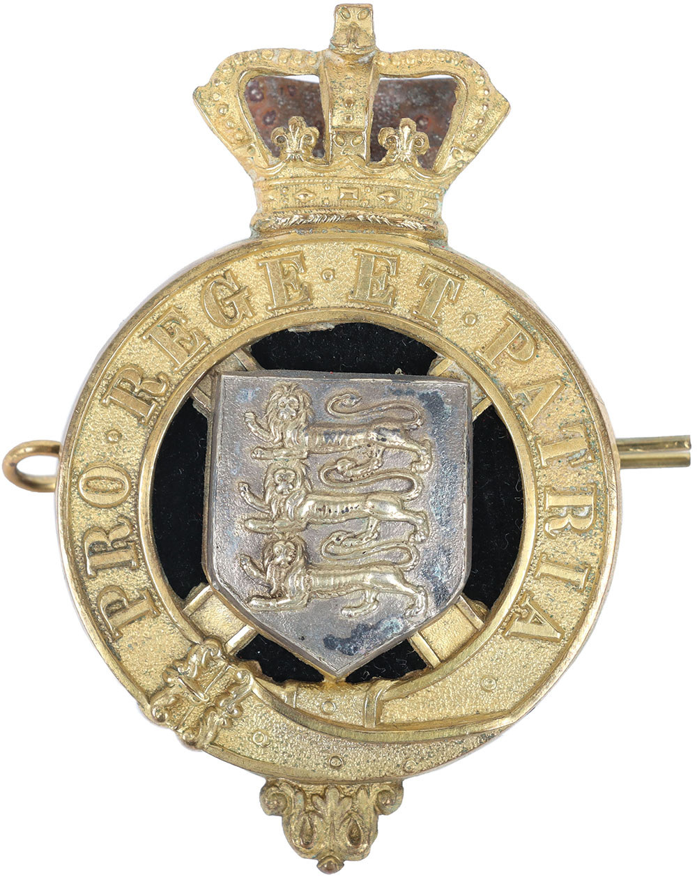 #127 – Victorian Royal Guernsey Light Infantry Officers Glengarry Badge