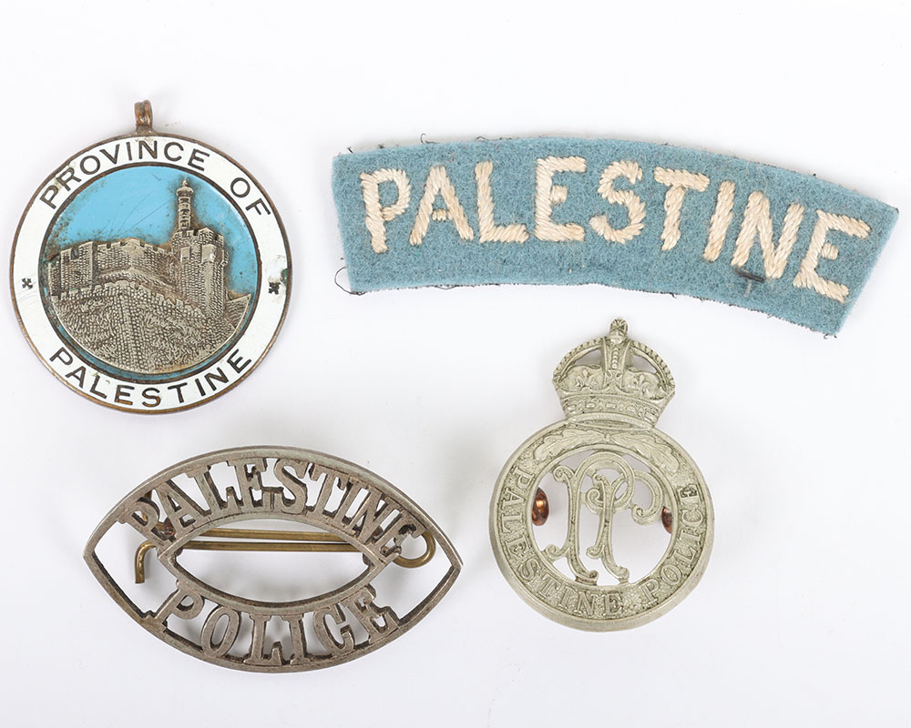 #137 – Palestine Police Badge and Insignia Grouping