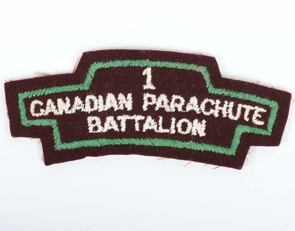 #141 – WW2 1st Canadian Parachute Battalion Cloth Shoulder Title