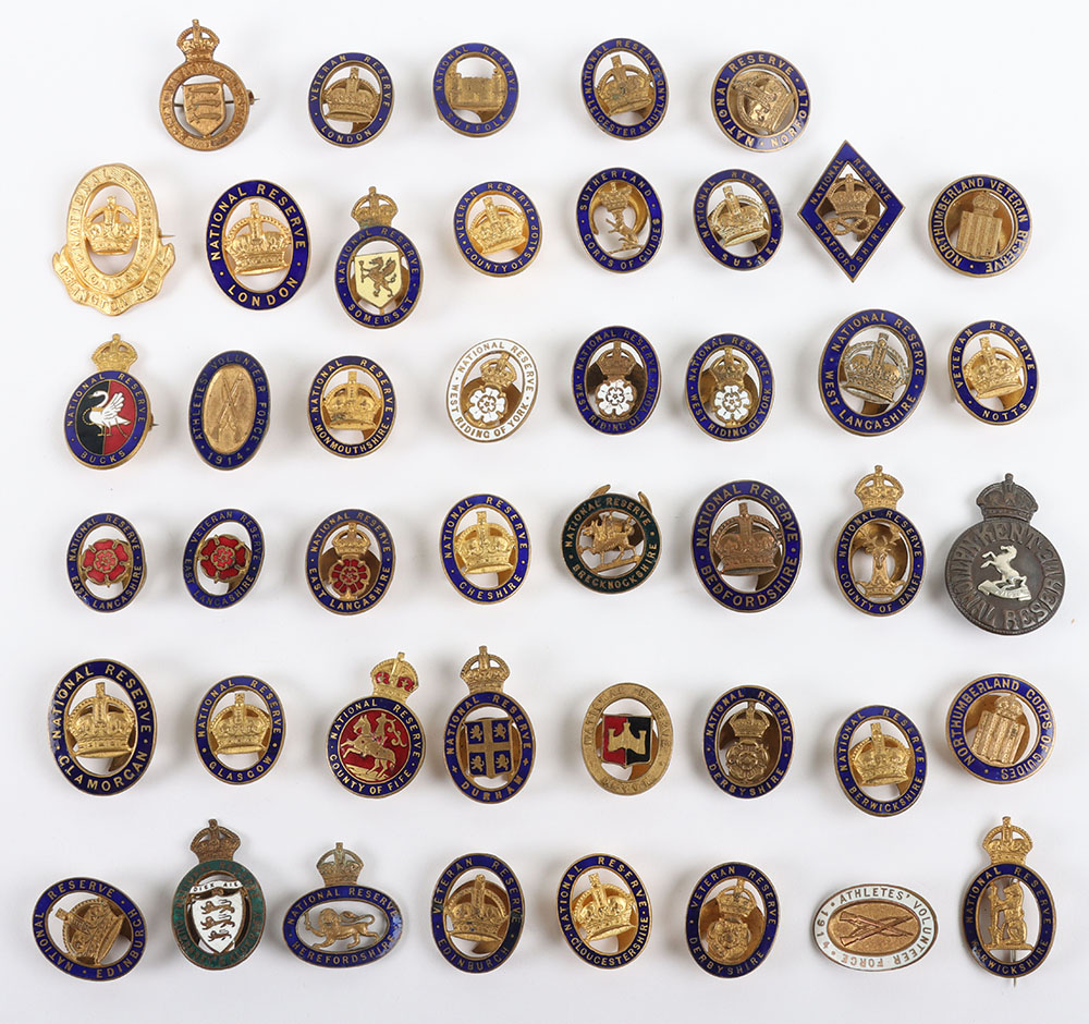 #148 – Great War Period National and Veterans Reserves Badge Collection