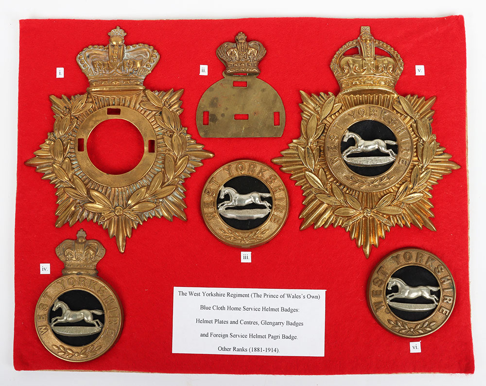 #151 – West Yorkshire Regiment Other Ranks Helmet Plate and Glengarry Badges