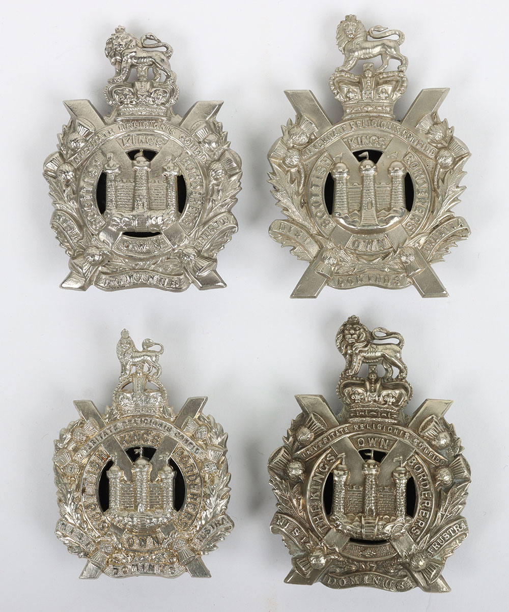 #152 – 3x Variation of Victorian Kings Own Scottish Borderers Helmet Plate Centres